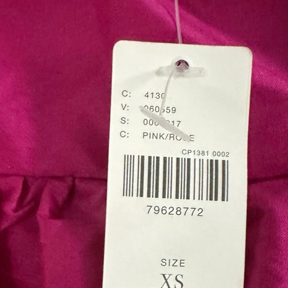 Anthropologie x Atsu Sally Bow Fuchsia Taffeta One Shoulder Midi Dress NWT XS - Picture 4 of 5